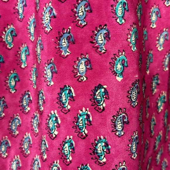 Tolani Silk 2X pink seahorse print drawstring kaftan like dress - like new - Picture 8 of 11